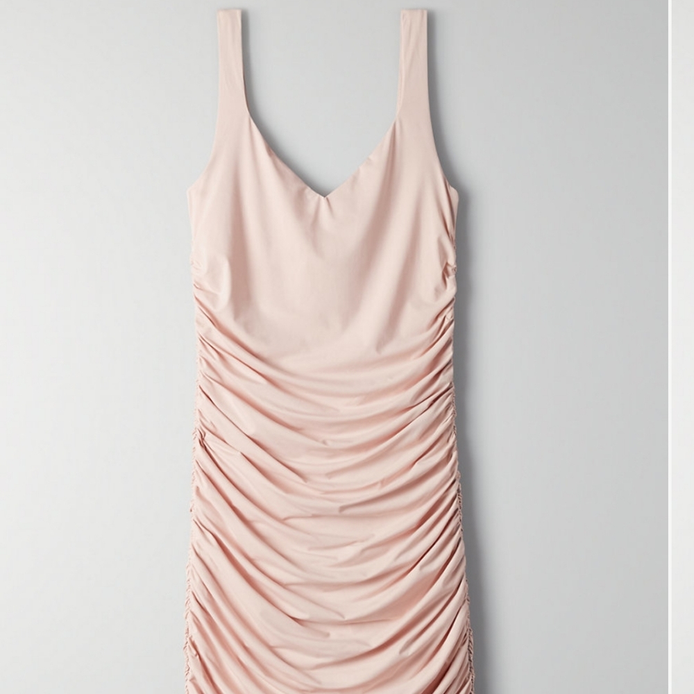 Aritzia TEN BY BABATON Sparkle Dress Rose Quartz